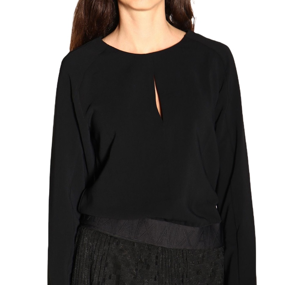 SOLD ARMANI EXCHANGE Blouse With Graphic Cut NWT - Picture 10 of 11
